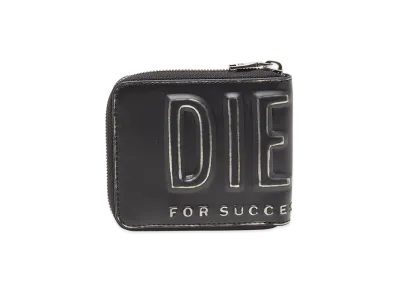 Diesel Dsl 3d- Bi Fold Coin Zip Xs Bi-fold Wallet "Black"