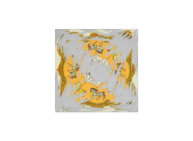 Diesel S-Maria Scarf with horse bandana print "Grey/Orange"