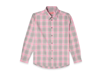 Diesel S-Simply-Check-Hgbt Long Sleeve Shirt "Grey/Pink"