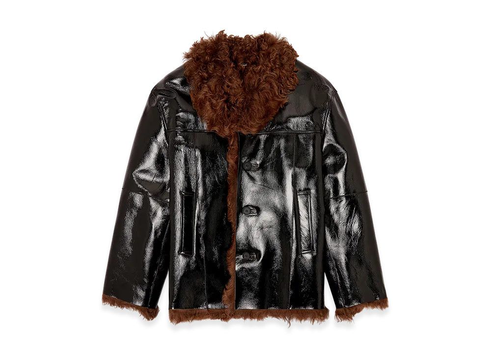 Diesel L-Harnett Leather Jacket "Black/Brown"