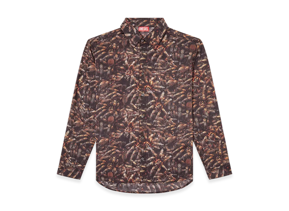 Diesel S-Simply-Spider-Pjbk Long Sleeve Shirt "Black/Brown"
