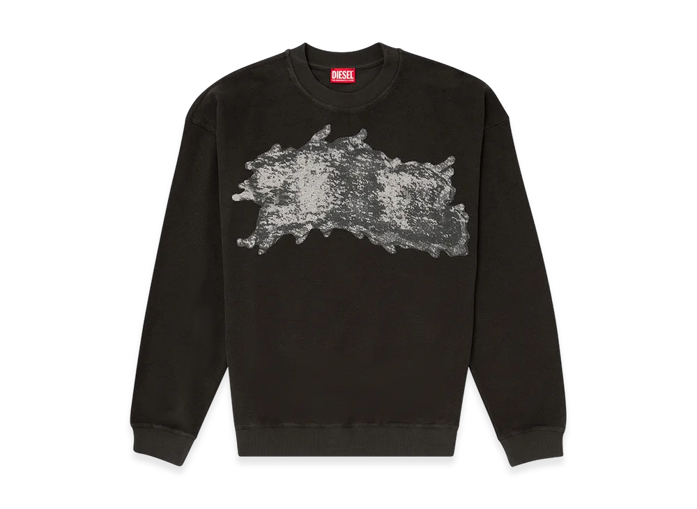 Diesel S-Valentin-Jmbv Sweatshirt with graffiti print "Dark Grey"