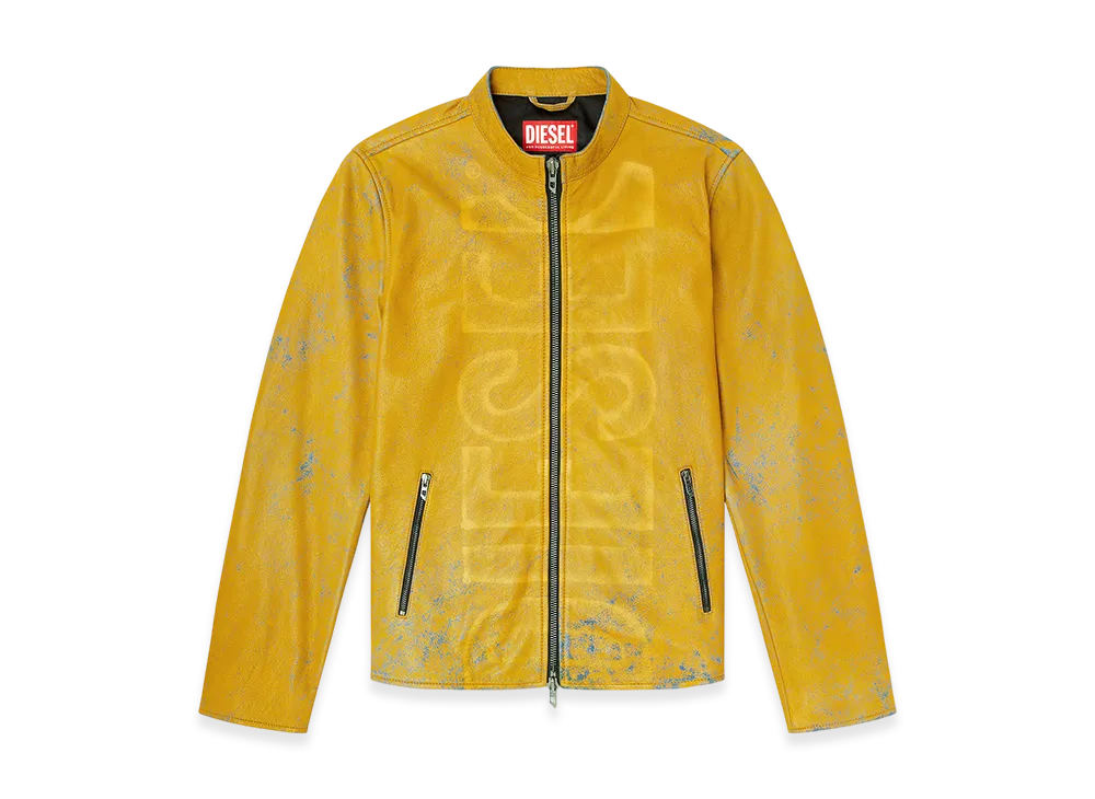 Diesel L-Evert-A Leather Jacket "Yellow"