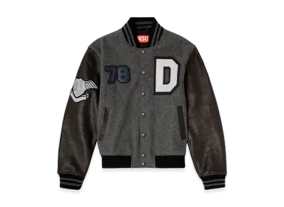 Diesel L-Arry-Cp Varsity Jacket "Black/Grey"