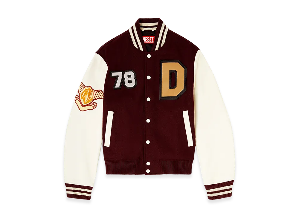 Diesel L-Arry-Cp Varsity Jacket "Red/White"