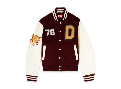 Diesel L-Arry-Cp Varsity Jacket "Red/White"