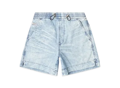 Diesel D-Tenni-S Shorts in marbled denim "Light Blue"