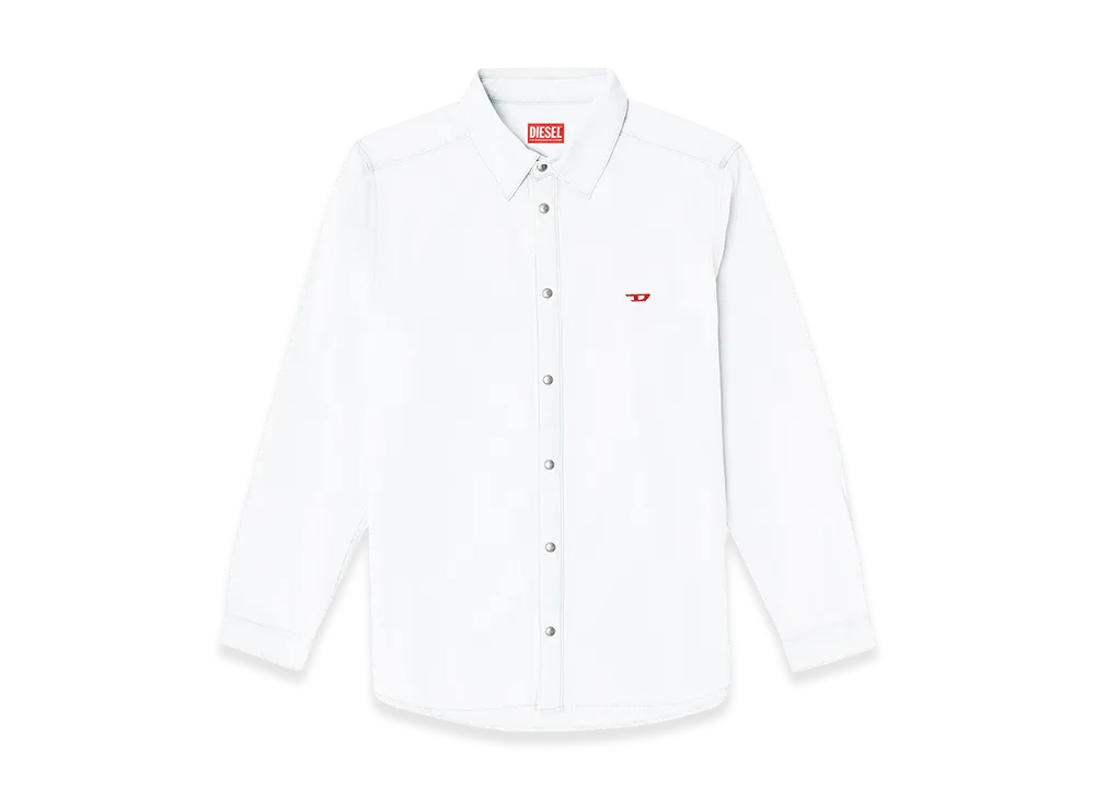 Diesel D-Simply Shirt in bleach-effect denim "Light Blue"