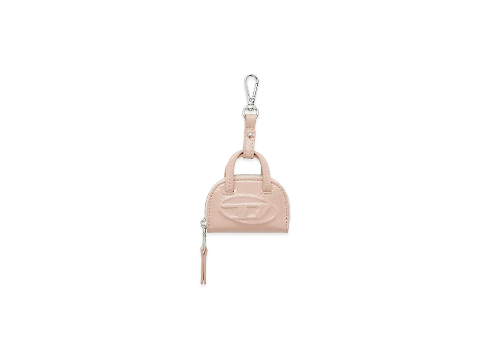 Diesel 1dr Dome Bag Charm "Pink/White"