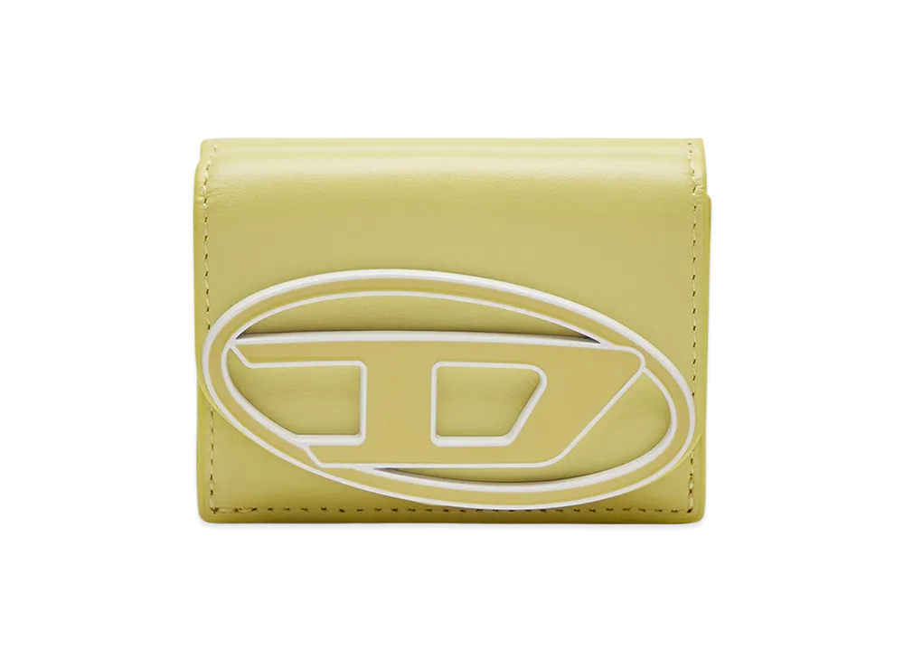 Diesel 1dr Tri Fold Coin XS Ii Wallet In Pastel Leather "Yellow"