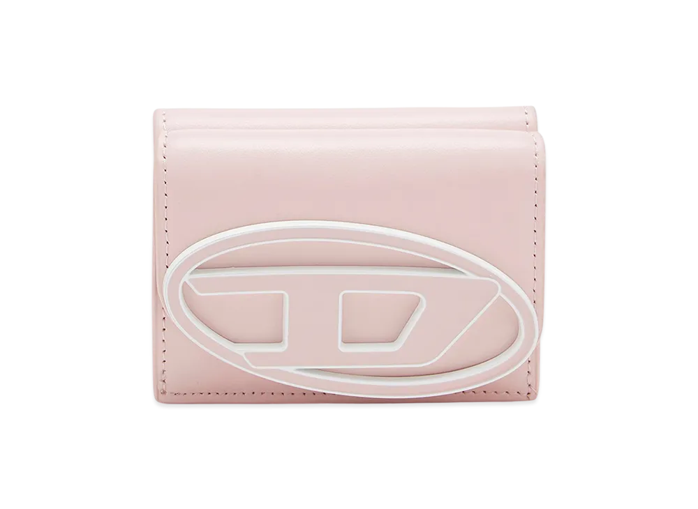 Diesel 1dr Tri Fold Coin XS Ii Wallet In Pastel Leather "Pink/White"