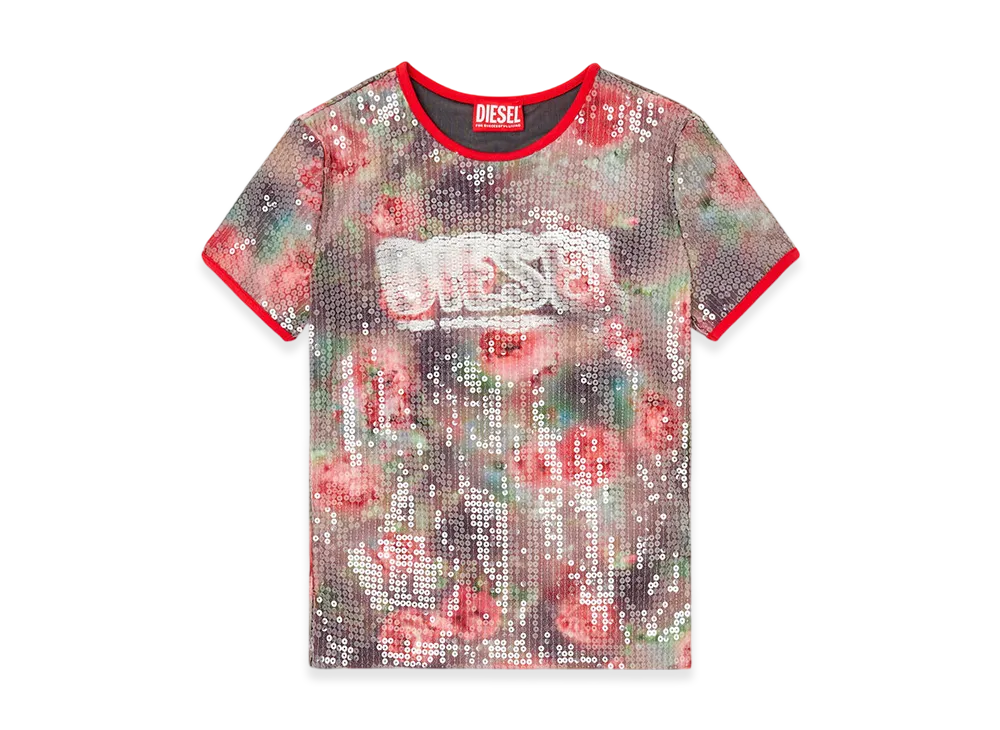 Diesel T-Unkyel Short Sleeve Top "Brown/Green"