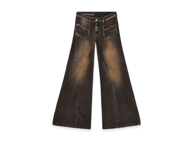 Diesel Flare Jeans D-Akii 068tx "Black/Dark Grey"