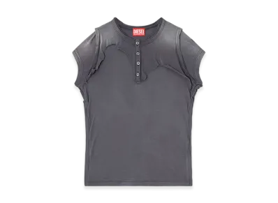 Diesel T-Unrawy Short Sleeve Top "Grey"