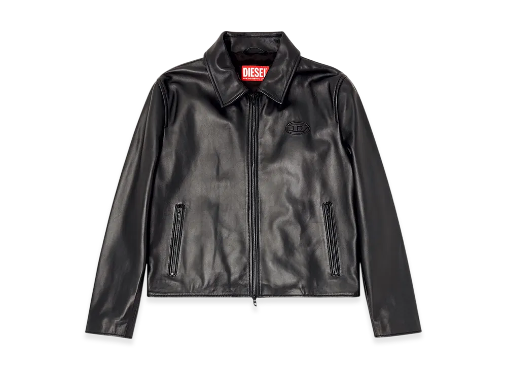 Diesel L-Amar-Fem-S2 Leather Jacket "Black"