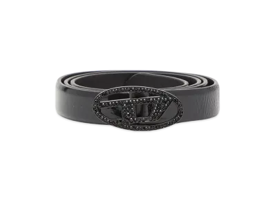 Diesel B-1dr Strass 20 Leather Belt "Black"