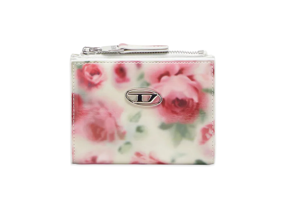 Diesel Play Bi-Fold Zip Ii Wallet "White/Pink"