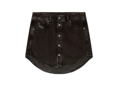 Diesel De-Ard Denim Button-Front Miniskirt "Black"