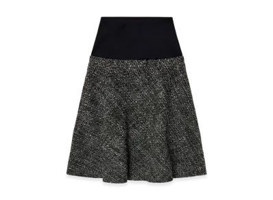 Diesel O-Grace Boucle Skirt With Stretch Waist "Black"
