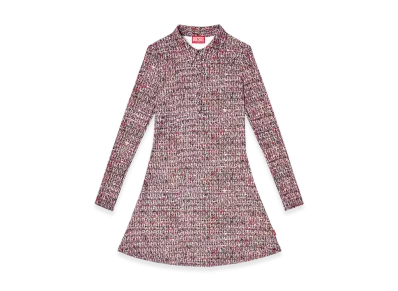 Diesel D-Polyna Lycra Dress With Boucle Print "Pink/White"