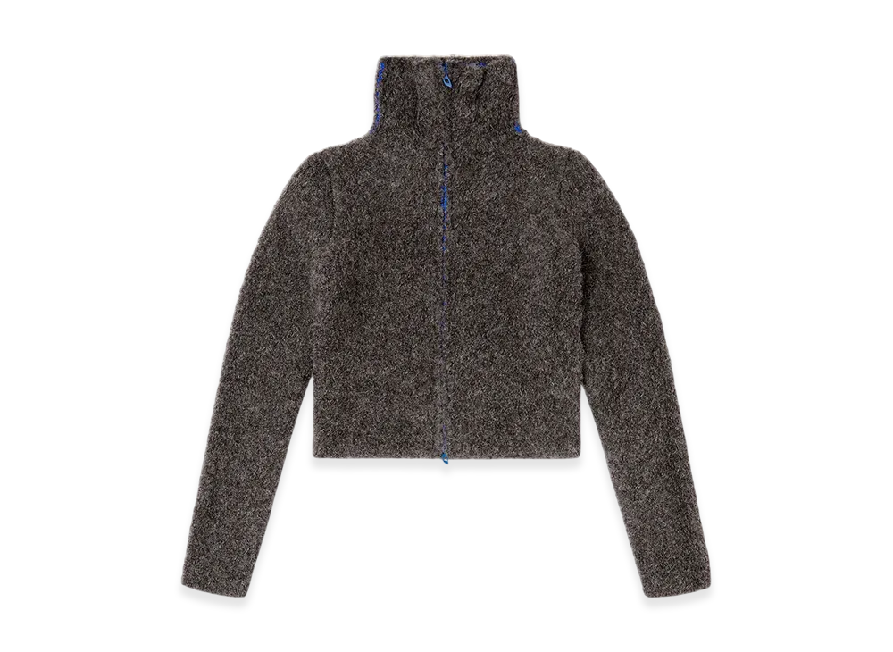 Diesel M-Eleonere Zip Cardigan With Contrast Interior "Dark Grey"