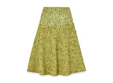 Diesel O-Grace-Mix Boucle Skirt With Lycra Waist "Green"