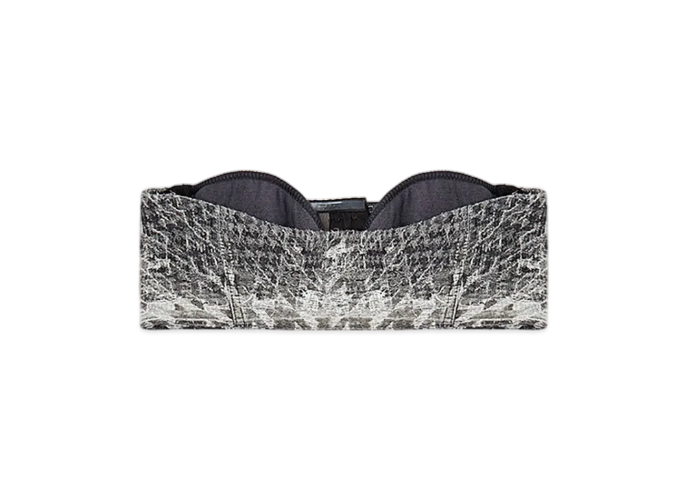 Diesel De-Toppys-Fsh Bralette In Prince of Wales Jacquard Denim "Black/White"