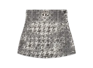 Diesel De-Orset-Fsh1 Basque In Prince of Wales Jacquard Denim "Black/White"