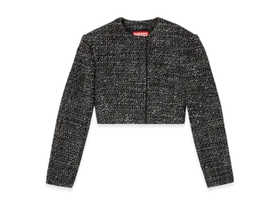 Diesel G-Crop-G Cropped Jacket In Boucle Fabric "Black"