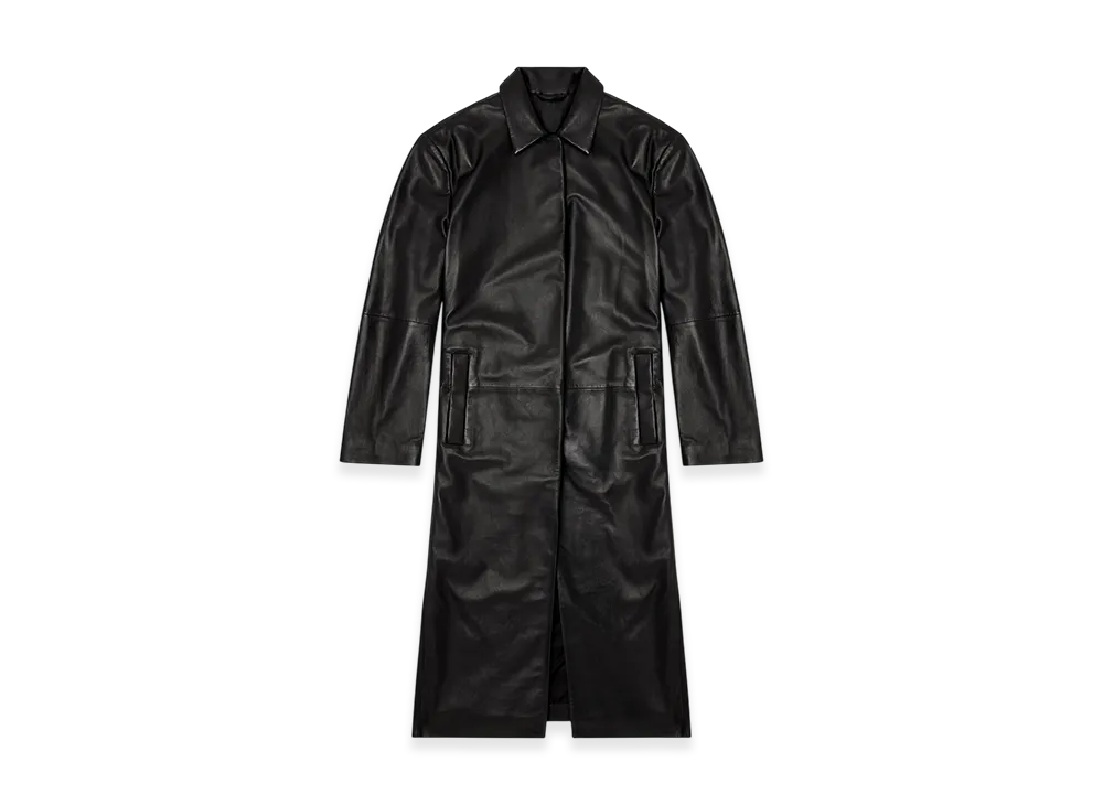 Diesel L-Ancelot Leather Coat "Black"