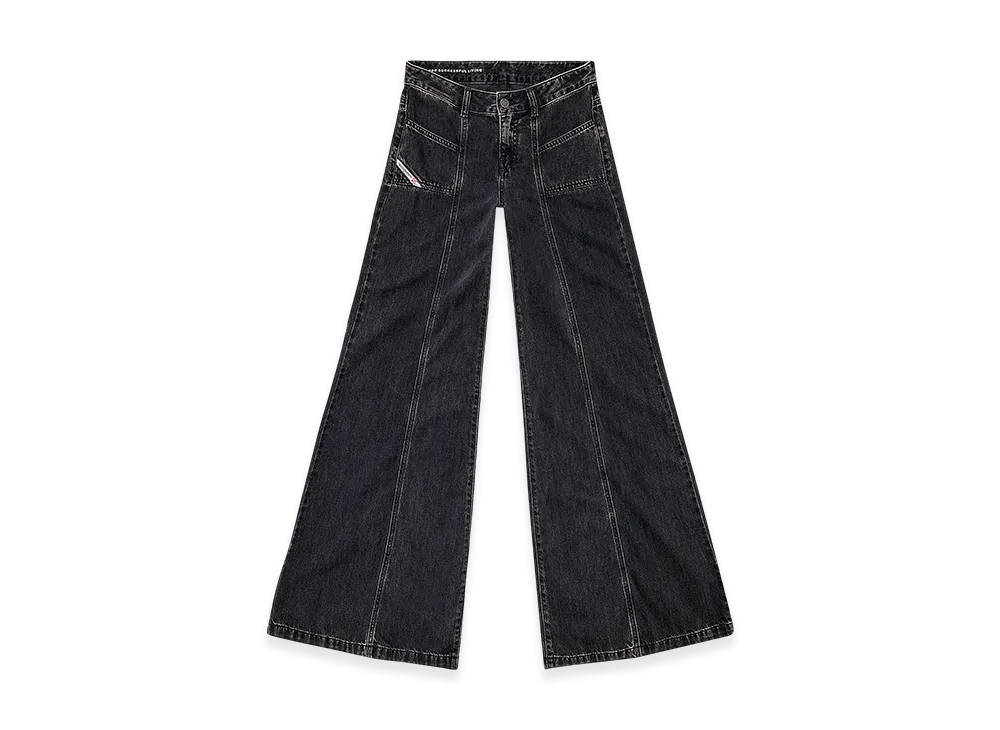 Diesel Flare Jeans D-Akii 068hn "Black/Dark Grey"
