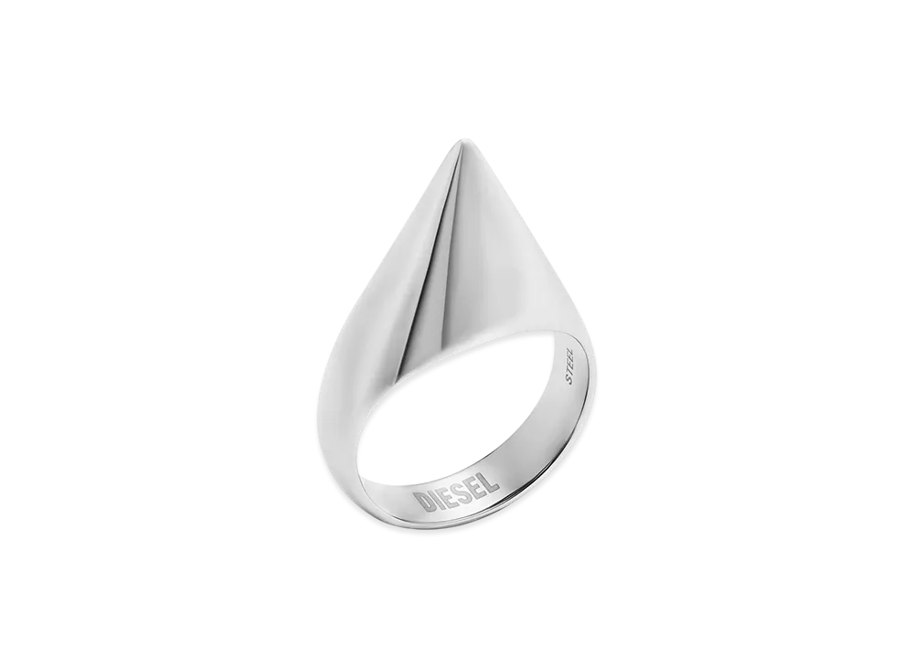 Diesel Dx1641040 Stainless Steel Spike Band Ring "Silver"