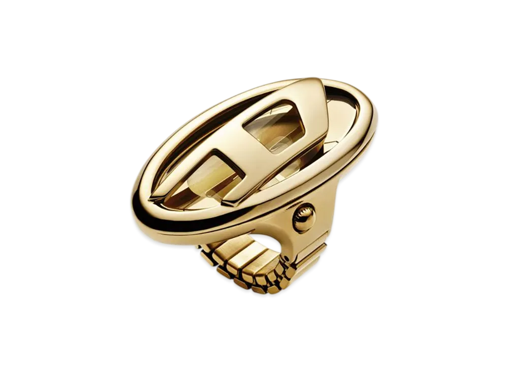 Diesel Dz5626 D-Era Gold-Tone Stainless Steel Ring Watch "Gold"