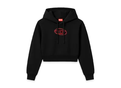 Diesel F Slimmy Hood Od Cut-Out Oval D Logo Hoodie "Black"