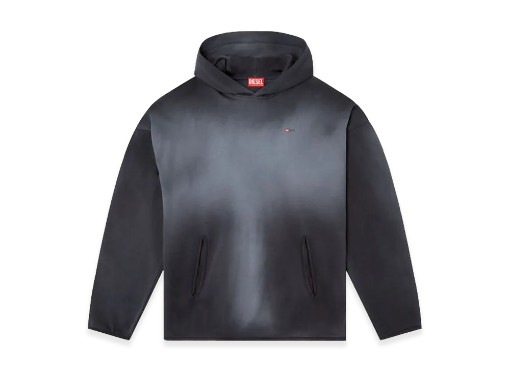Diesel Micro Logo Faded Hoodie "Black"