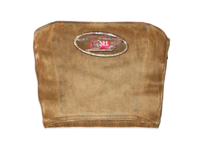 Diesel Women's Faded-Effect Denim Top "Beige"