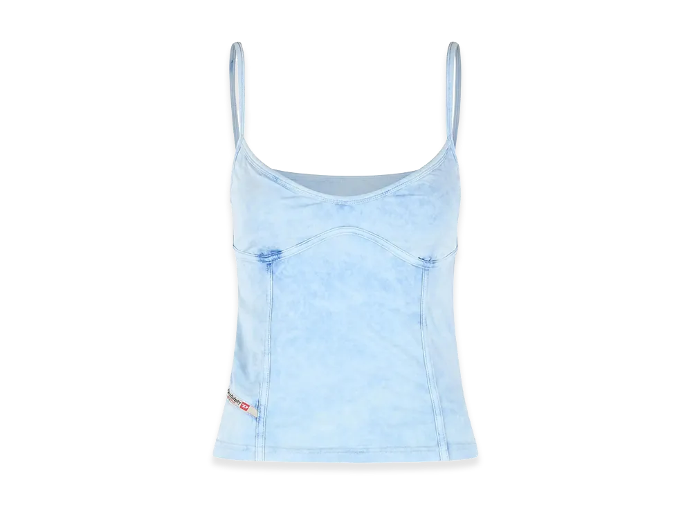 Diesel Women's Ony Stretch Cotton Tank Top "Light Blue"