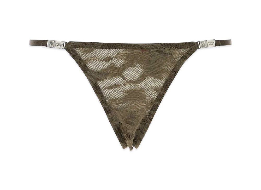 Diesel Women's Lace X Savage X Fenty Camo-Lace-String-Thong "Brown"