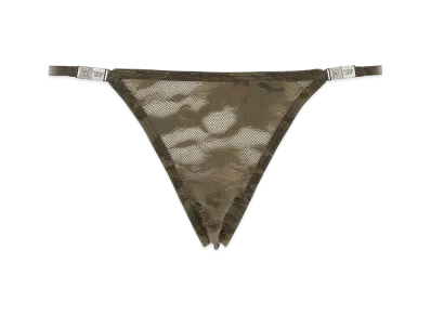 Diesel Women's Lace X Savage X Fenty Camo-Lace-String-Thong "Brown"