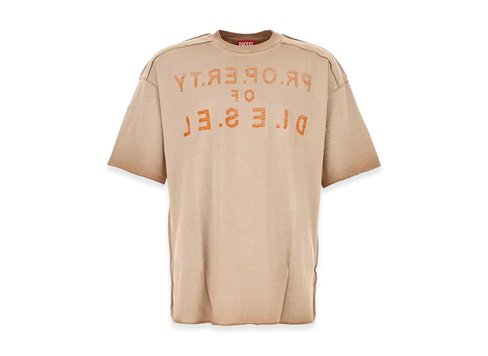 Diesel Cotton T-Look T-Shirt "Antiqued Pink"