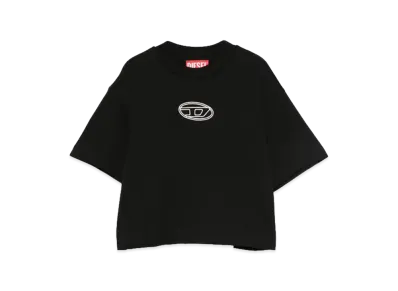 Diesel Women's Cotton T-Shirt With Logo "Black"