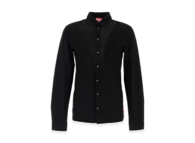 Diesel Stretch Cotton Blend S-Sun-Plain Shirt "Black"