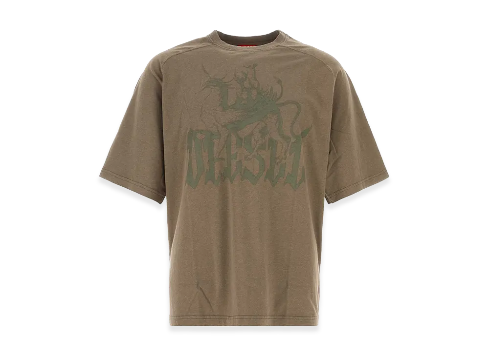 Diesel Cotton Blend T-Jussi T-Shirt "Brown"