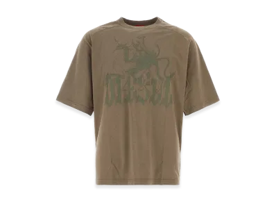 Diesel Cotton Blend T-Jussi T-Shirt "Brown"