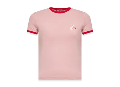 Diesel Women's Stretch Cotton T-Shirt "Pink"
