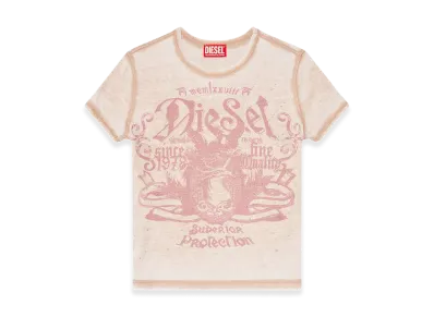 Diesel Women's T-Shirt "T-Uncuties-Long-Aa3" "Rose"