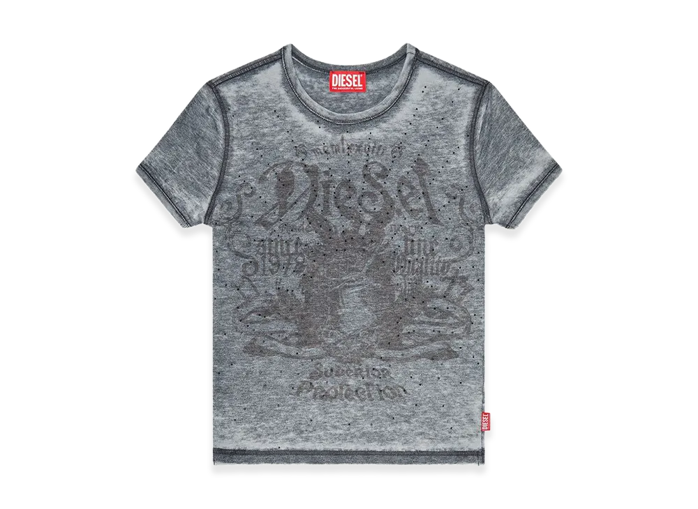 Diesel Women's T-Shirt "T-Uncuties-Long-Aa3" "Gray"