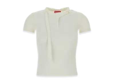 Diesel Women's Stretch Cotton T-Iaras T-Shirt "White"