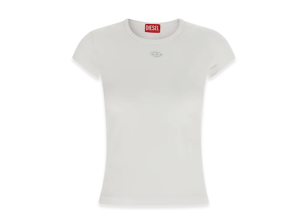 Diesel Women's T-Shirt In Cotton With Logo "White"