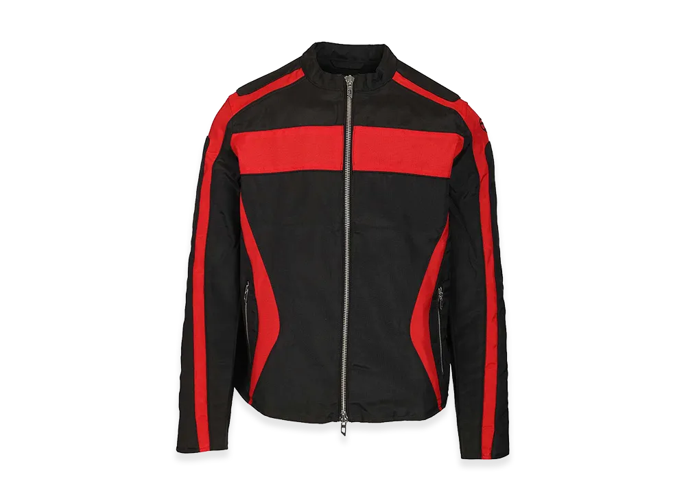 Diesel Nylon Biker Jacket "Black/Red"
